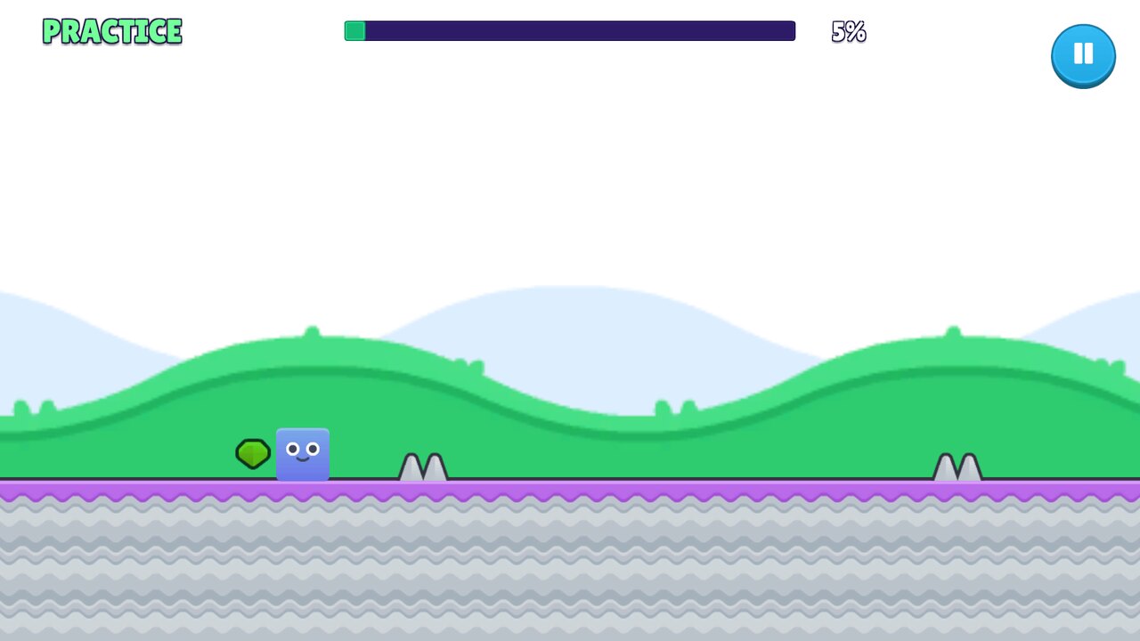 Practice mode with a checkpoint gem